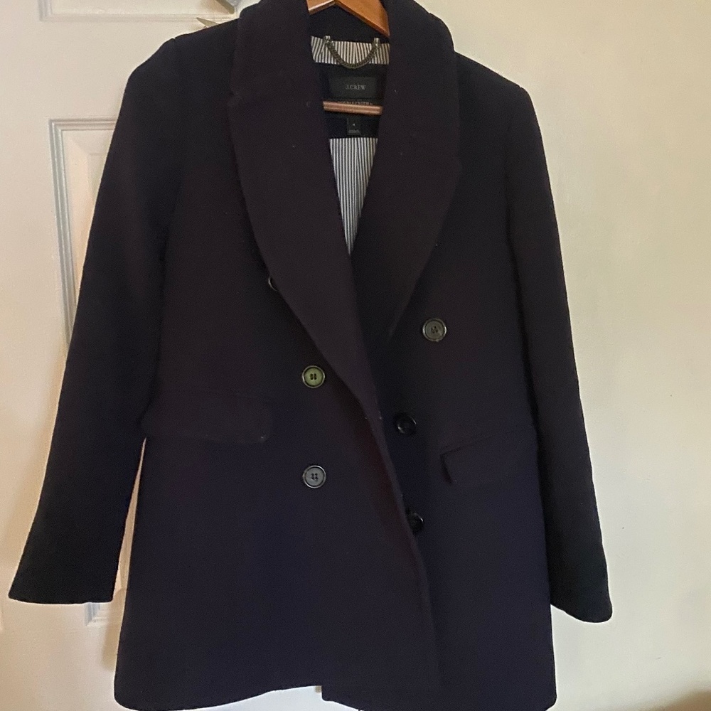 J Crew wool jacket, navy